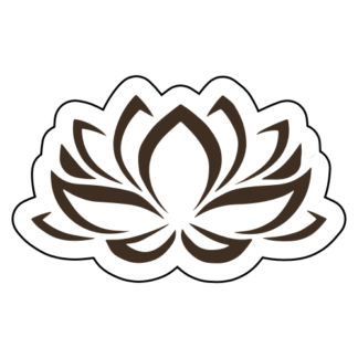 Lotus Flower Sticker (Brown)